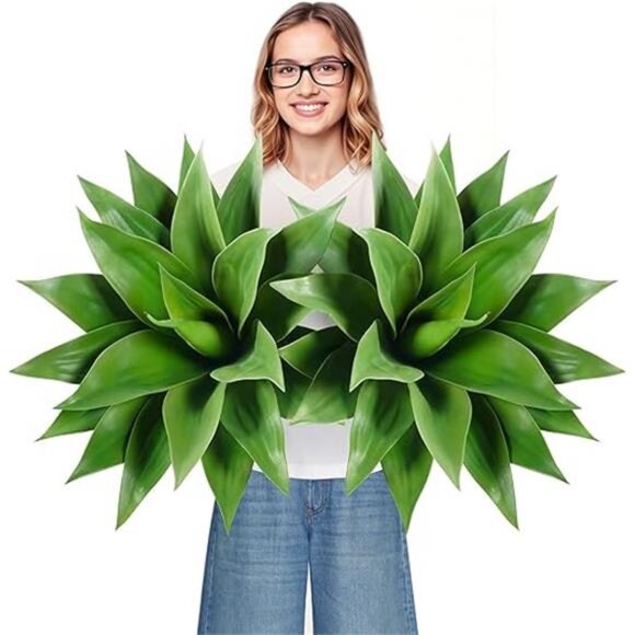 Artificial Agave Plant Set, 28 Inch, Faux Aesthetic Plants for Home - Picture 8 of 8